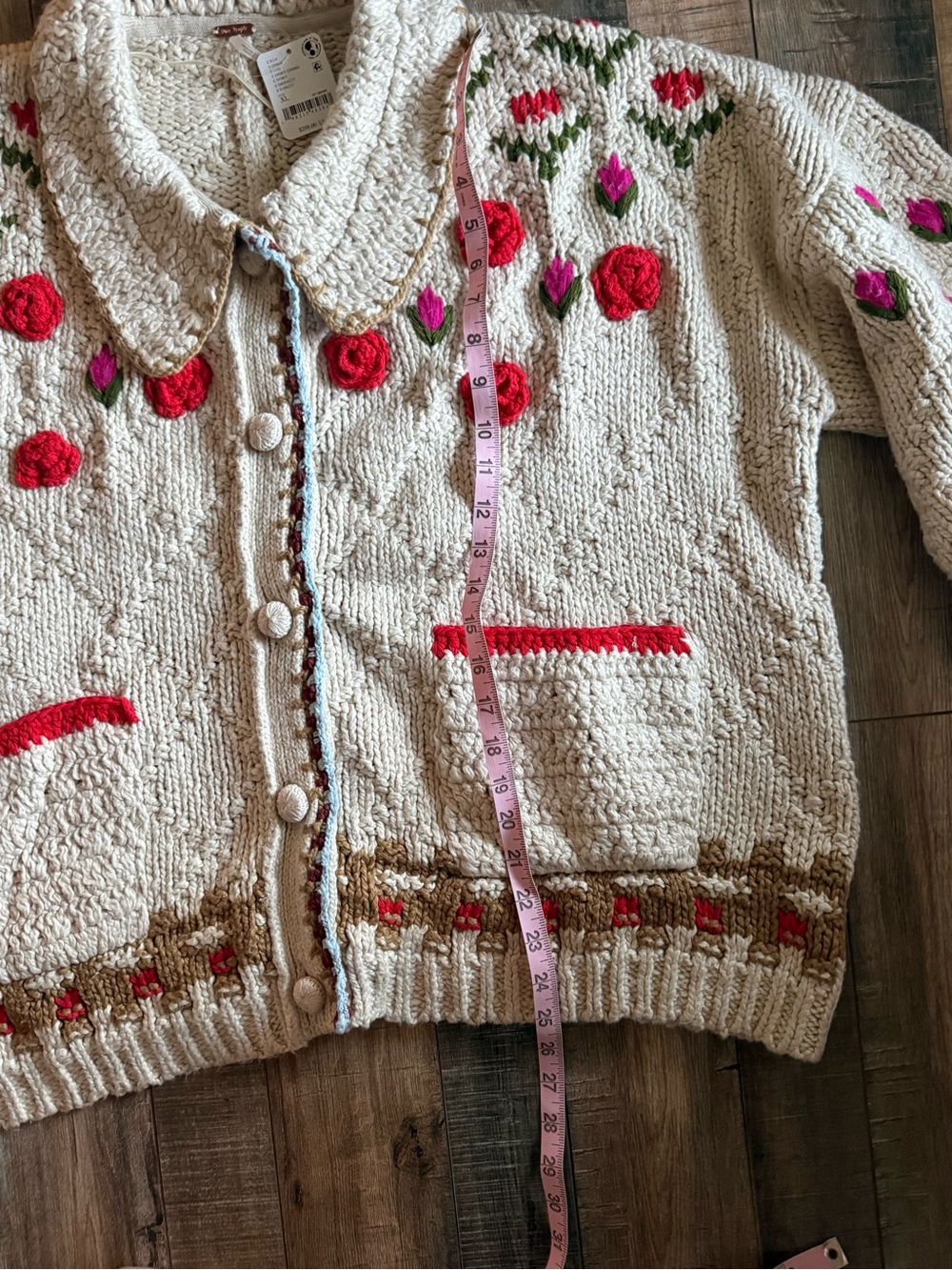 Free People Rosebud Cardigan size XL - Picture 9 of 14